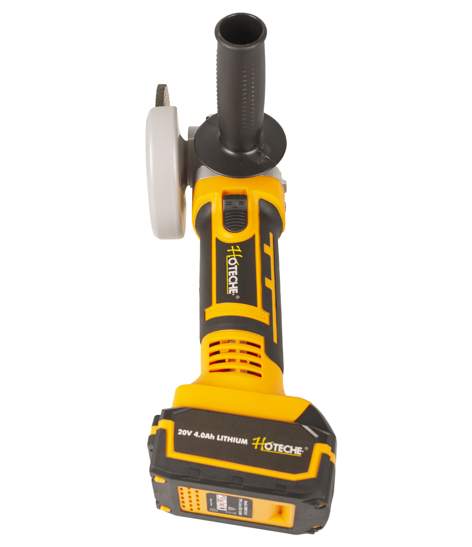 Aku úhlová bruska 115 mm, 20 V Li-Ion, 2 baterie 4000 mAh - HOTECHE