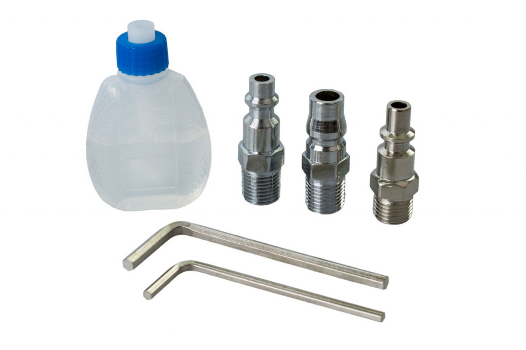 Pneumatická hřebíkovačka 10-50 mm, sada v kufříku - HOTECHE