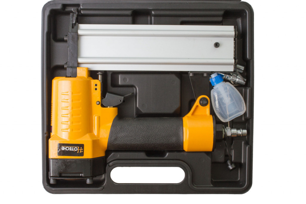 Pneumatická hřebíkovačka 10-50 mm, sada v kufříku - HOTECHE