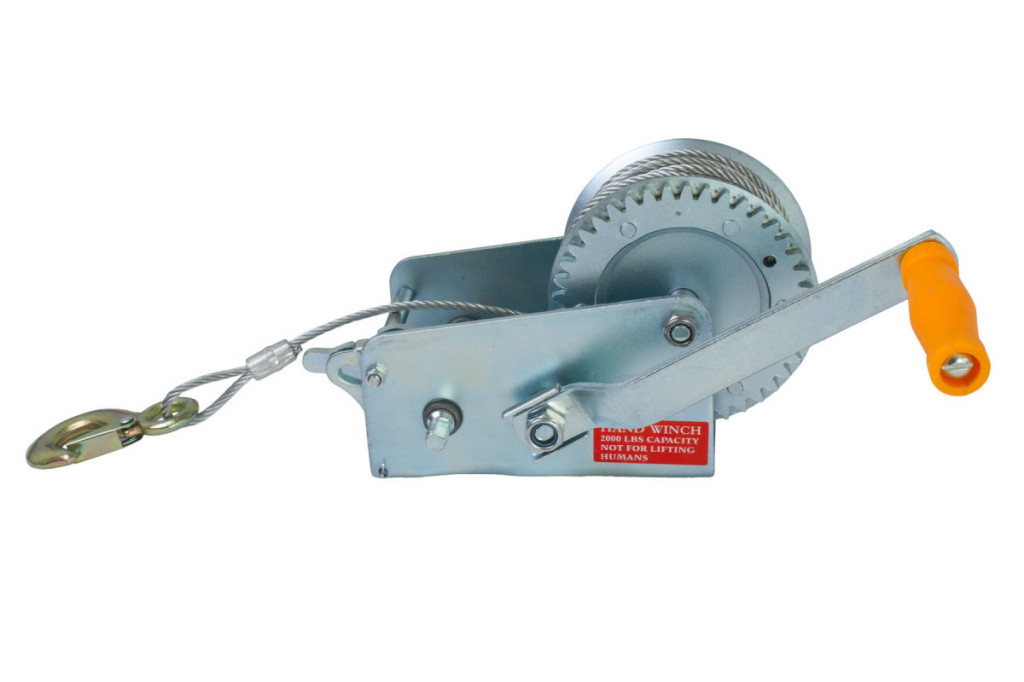 Ruční naviják 900 kg, lano 10 m s hákem - HOTECHE