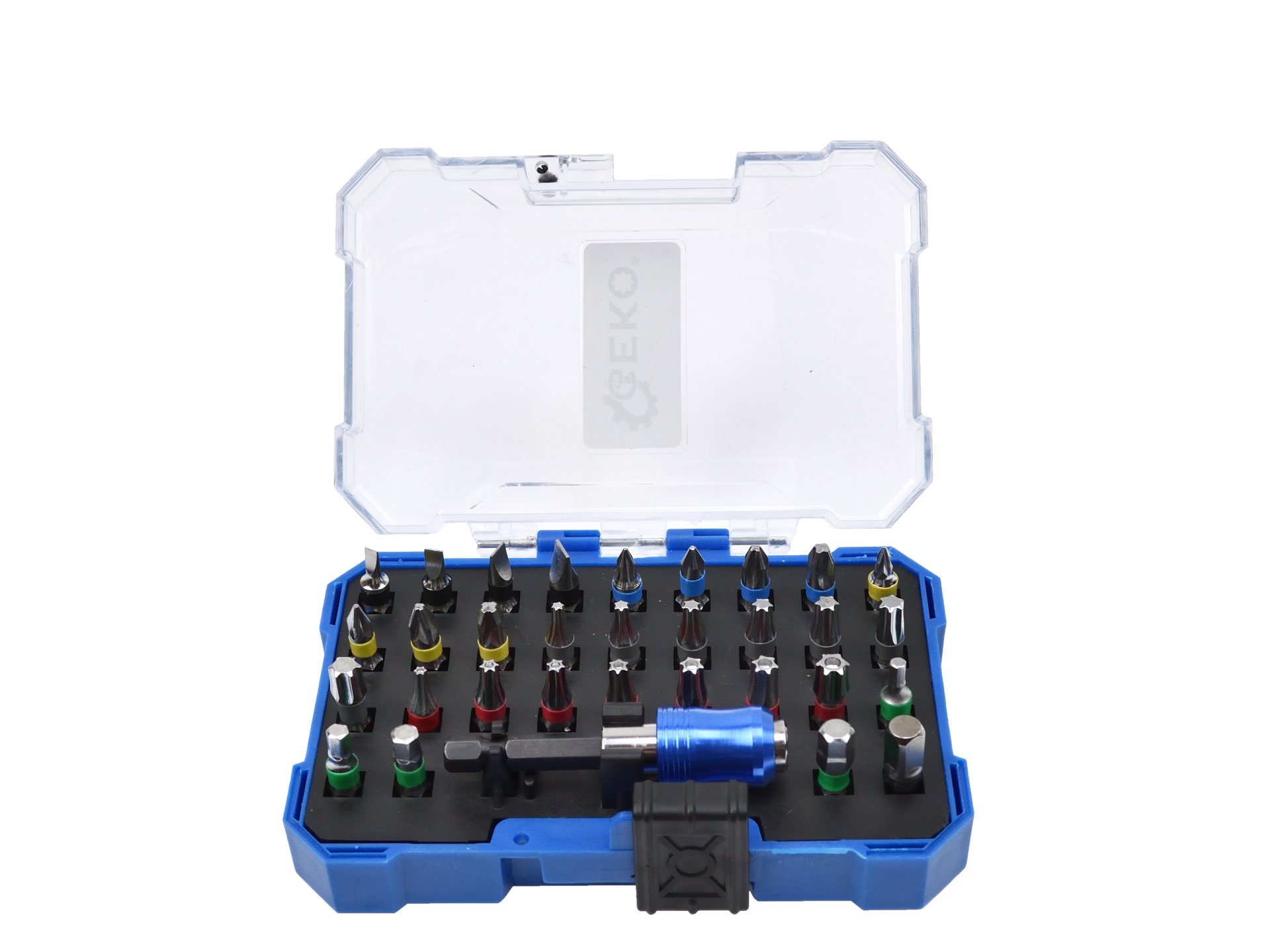 Bity magnetické 1/4" ploché, křížové Imbus a TORX, s džákem, sada 32 dílů v krabičce