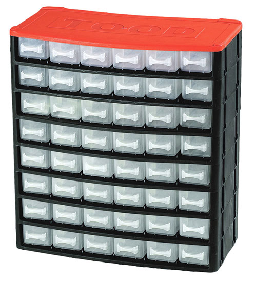 Box na nářadí 48 zásuvek, 330x160x350 mm, plast