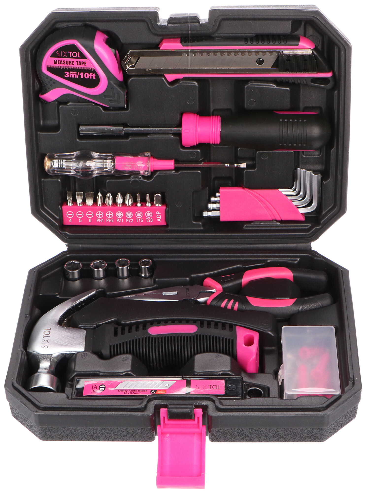 LADY - sada nářadí HOME PINK, 66 dílů - SIXTOL