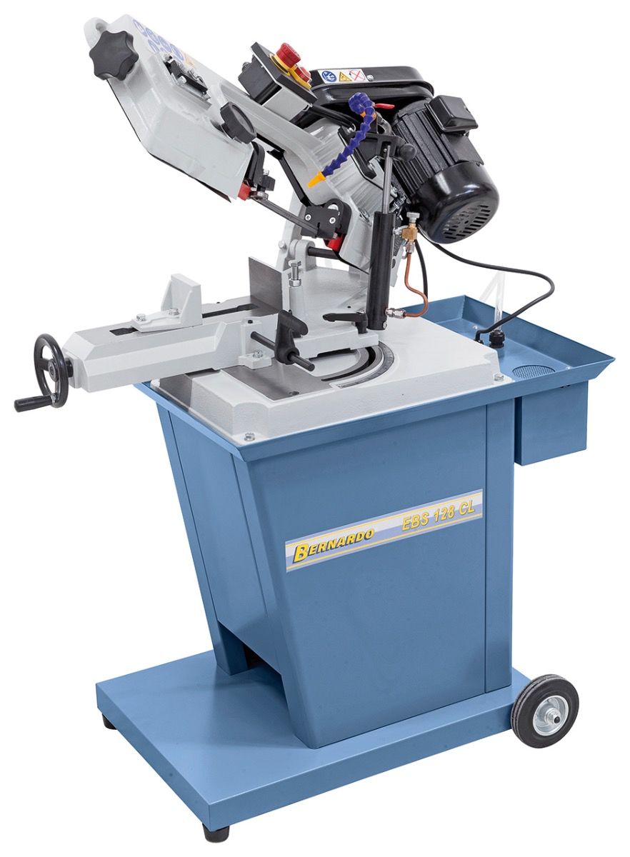 Pásová pila na kov 400 V 750 W, pojízdná, s chlazením obrobku - Bernardo EBS 128 CL