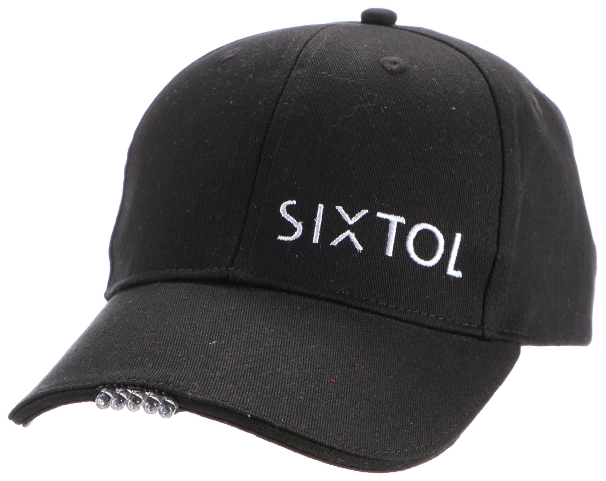Kšiltovky s LED světlem 25 lm, nabíjeci USB, univerzální velikost - SIXTOL B-CAP - bílá