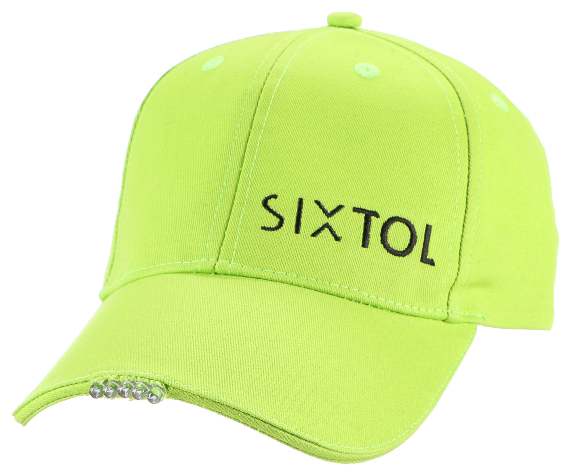 Kšiltovka s LED světlem 25 lm, nabíjecí USB, maskáč, univerzální velikost - SIXTOL B-CAP Barva: fluorescentní