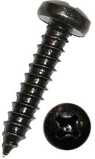 Dresselhaus Šrouby do plechu s půlkulatou hlavou křížové, DIN 7981 C, černé, různé rozměry, 100 ks Velikost: 3.9x16 mm