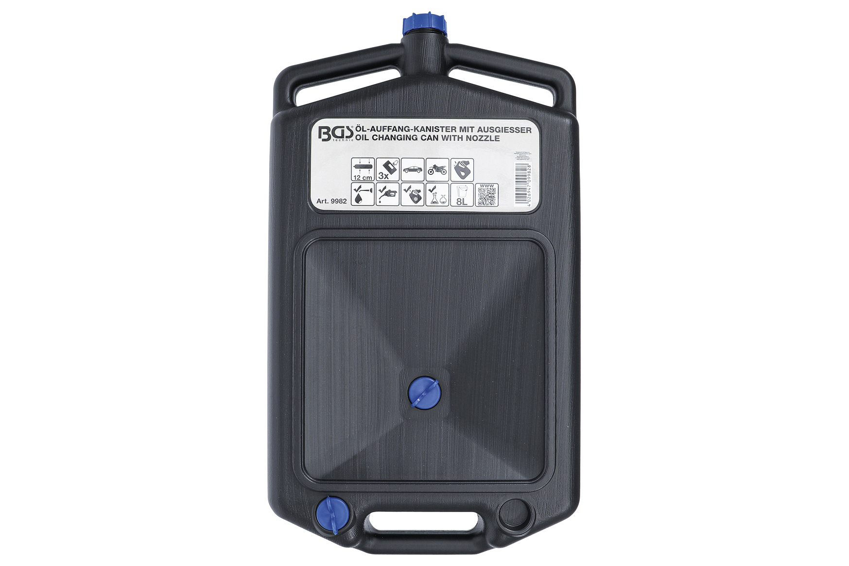 BGS technic Nádoba na vypouštění oleje, 8 litrů, uzavíratelná s hubicí - BGS 9982