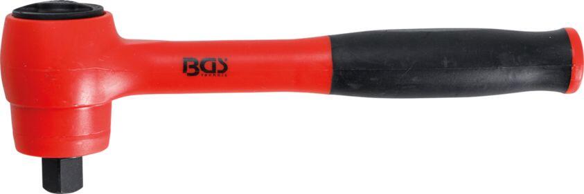 Elektrikářská ráčna 1/2" VDE, izolace 1000 V, 45 zubů, délka 235 mm - BGS 702