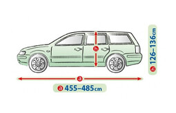 MDtools Plachta na auto hatchback-combi, délka 455-480 cm – Mobile Garage