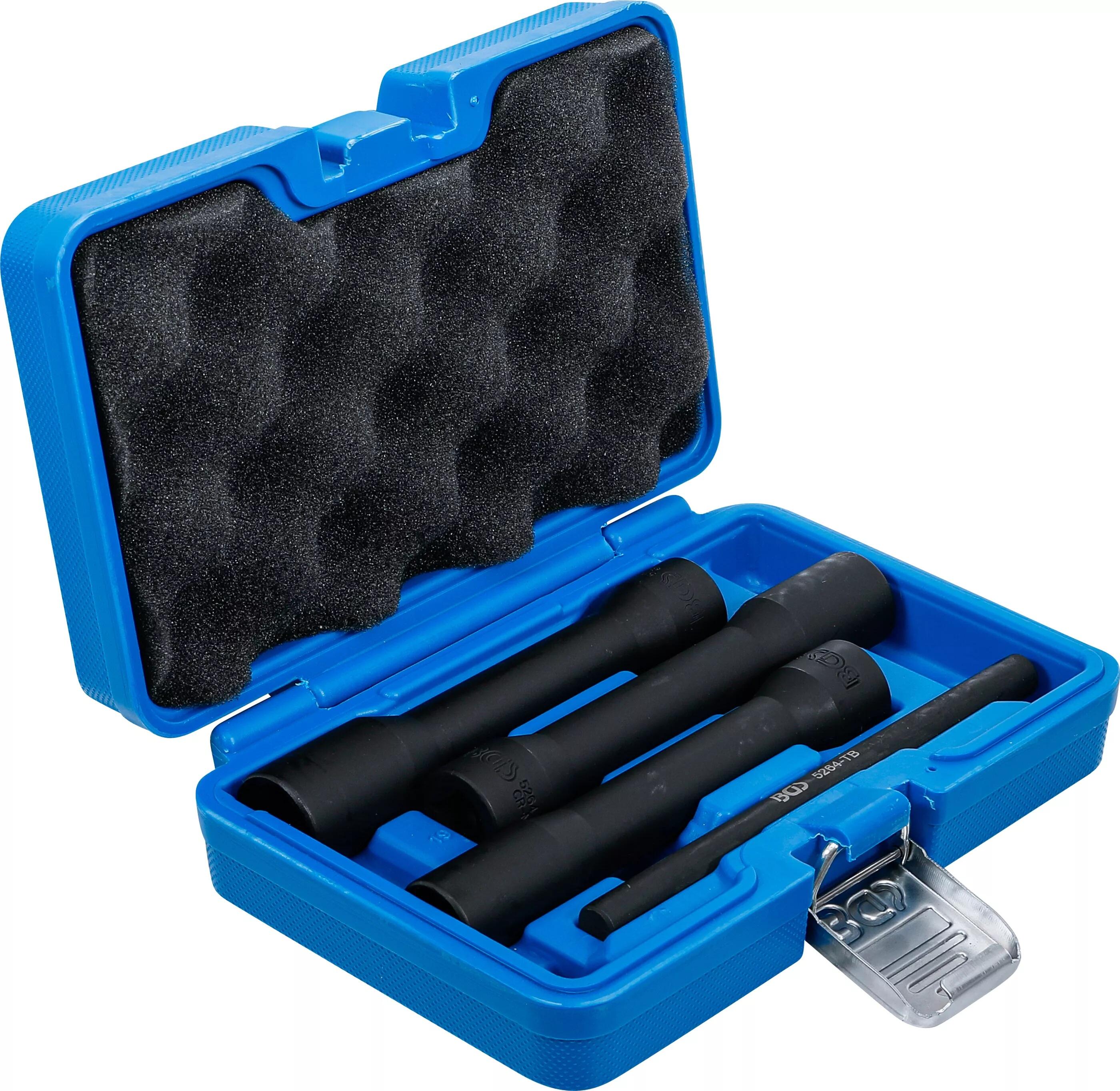 Hlavice na poškozené šrouby 1/2" 17-21 mm, extra dlouhé 150 mm, sada 3 ks - BGS 5264