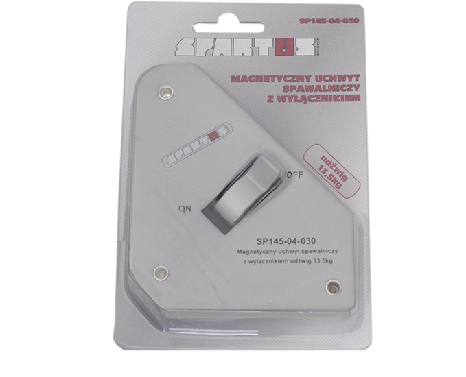 MDtools Úhlový magnet s vypínačem, nosnost 13,5kg - SPARTUS SP145-04-030