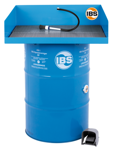 Mycí stůl typ KP 200 litrů, nosnost 80 kg, elektrické čerpadlo, štětec - IBS Scherer