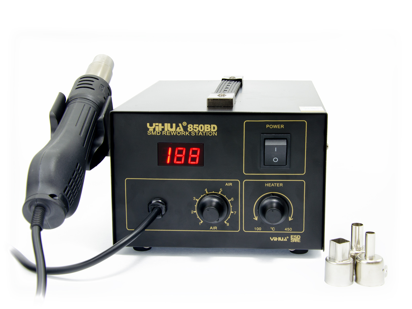 MDtools Svářečka plastů 850BD, horkovzdušná, s dmychadlem a nástavci