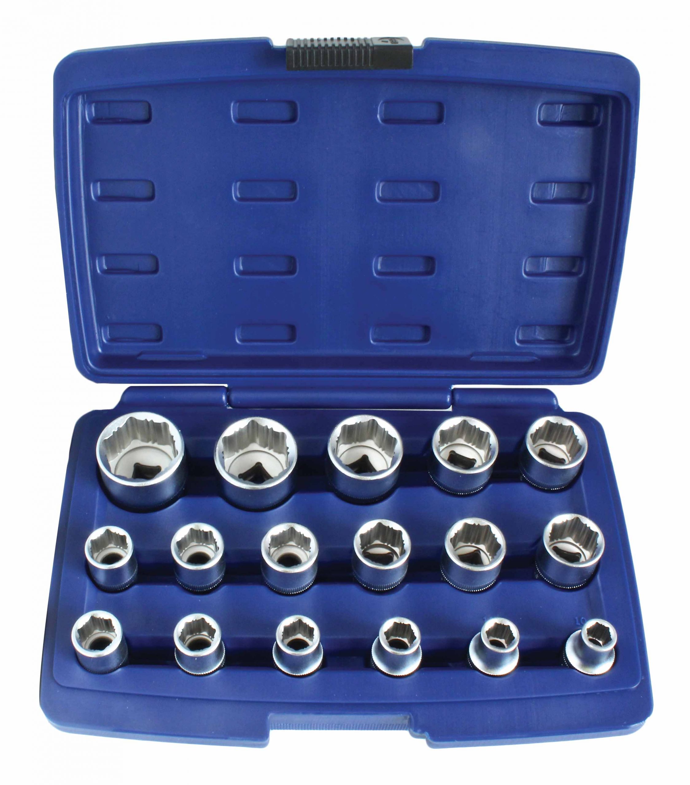 Nástrčné hlavice 1/2'', 6hranné, 10-32 mm, sada 17 ks - ASTA A-AS527