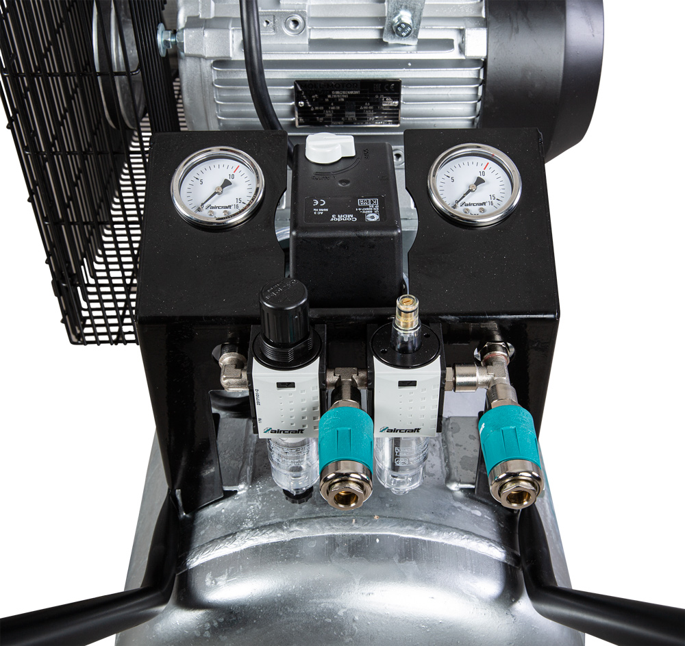 Aircraft® Pístový kompresor Airprofi 853/100 P, 400 V, dvouválcový, nádrž 100 l, pojízdný