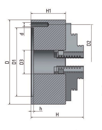 OPTIMUM 3-čelisťové sklíčidlo s centrickým upínáním O 80 mm