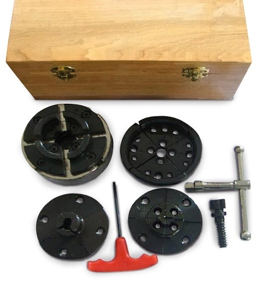 Holzstar® Čtyřčelisťové sklíčidlo Profi M33 × 3,5 – sada