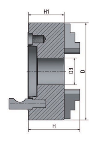 OPTIMUM 3-čelisťové sklíčidlo s centrickým upínáním o 200 mm Camlock 4