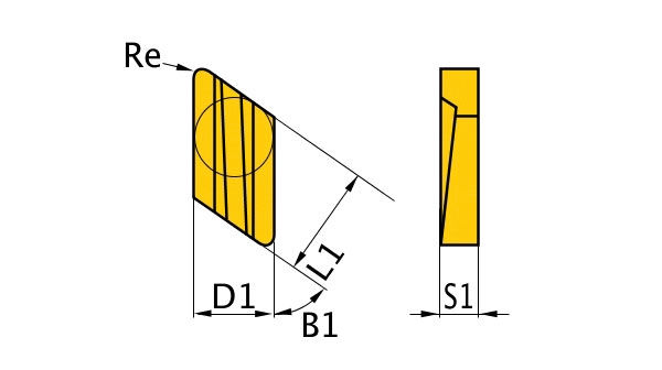 OPTIMUM Břitové destičky K/55°, 5 ks