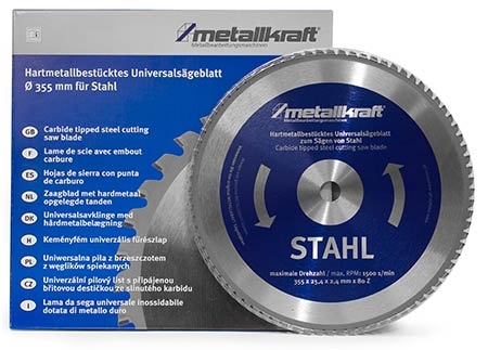 Metallkraft® Pilový kotouč na ocel o 355 mm