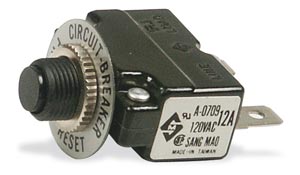 Aircraft® Tepelná pojistka motoru 1-fázová, 12 Amp.