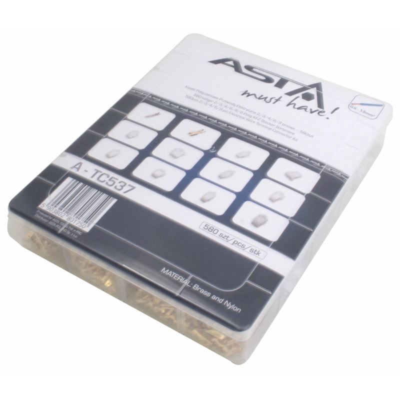 Krimpovací elektrické konektory, samec a samice 580 ks – ASTA A-TC537
