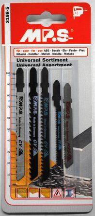 MP.S Univerzální sada pilových plátků do přímočaré pily, T upínání, 5 ks - M3198-5