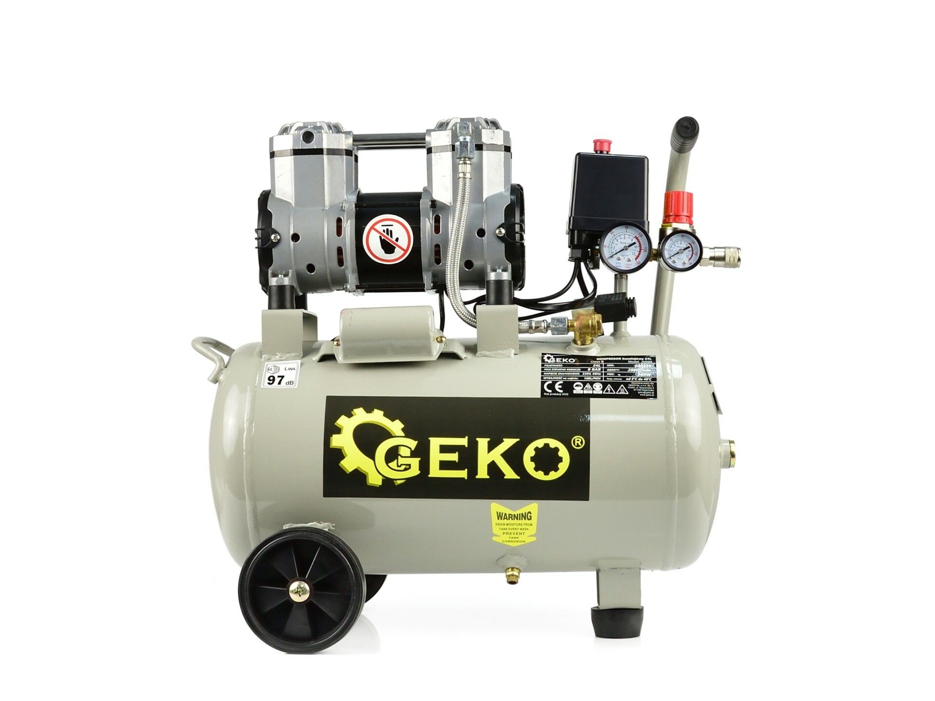 Kompresor 24 l, 980 W, bezolejový