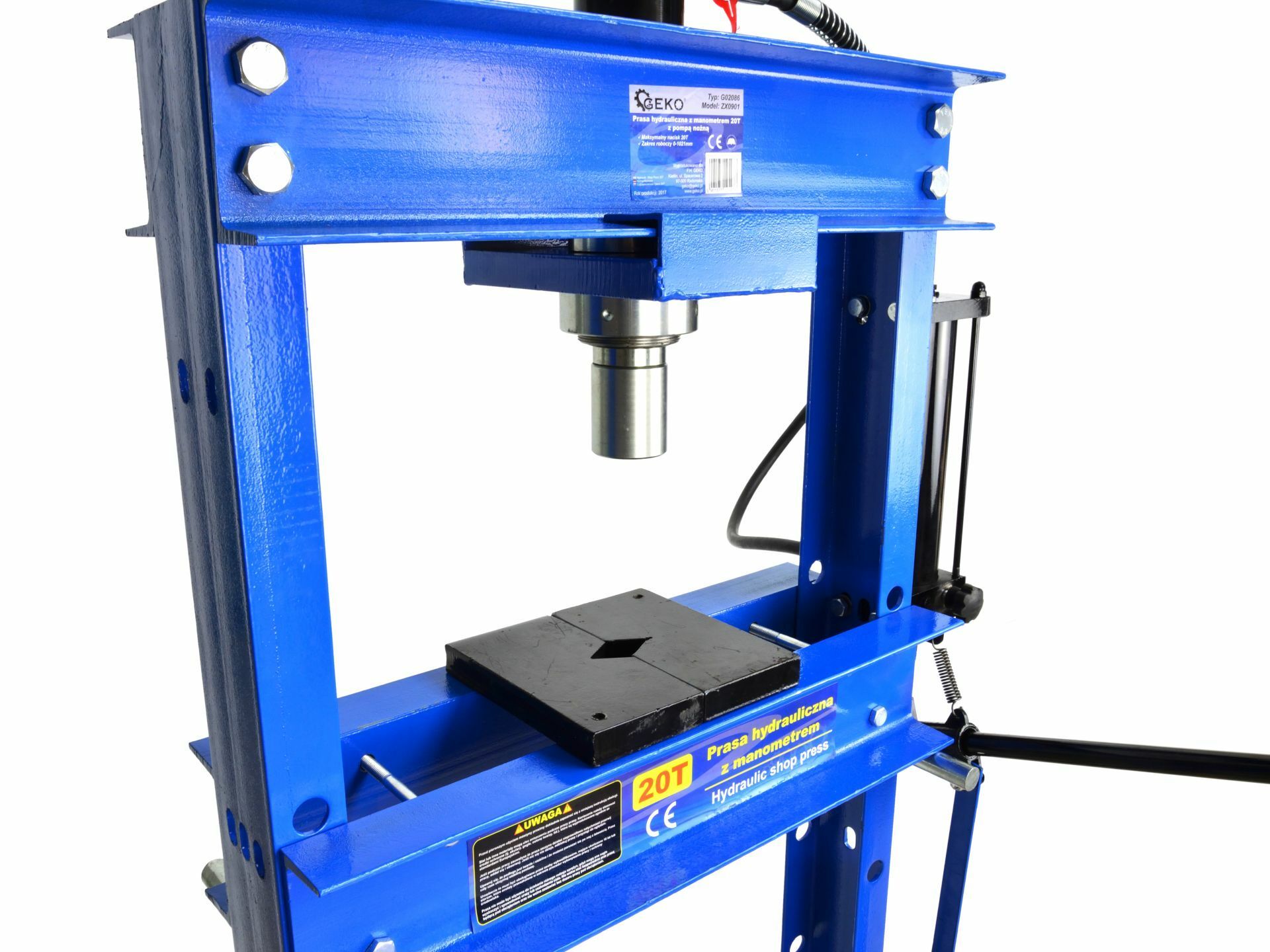 Hydraulický dílenský lis 20 T, s manometrem