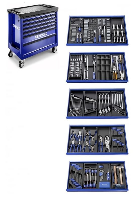 Sada nářadí 351ks vybavený montážní vozík - Tona Expert E220333T