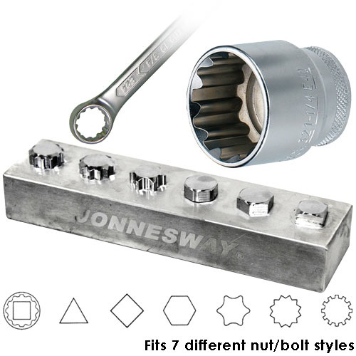 Hlavice 1/2" multiprofilové (různé velikosti) Jonnesway SuperTech