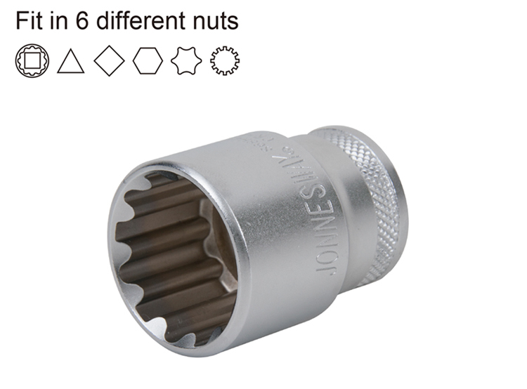 Levně Hlavice 1/2" multiprofilové (různé velikosti) Jonnesway SuperTech Velikost: 25 mm