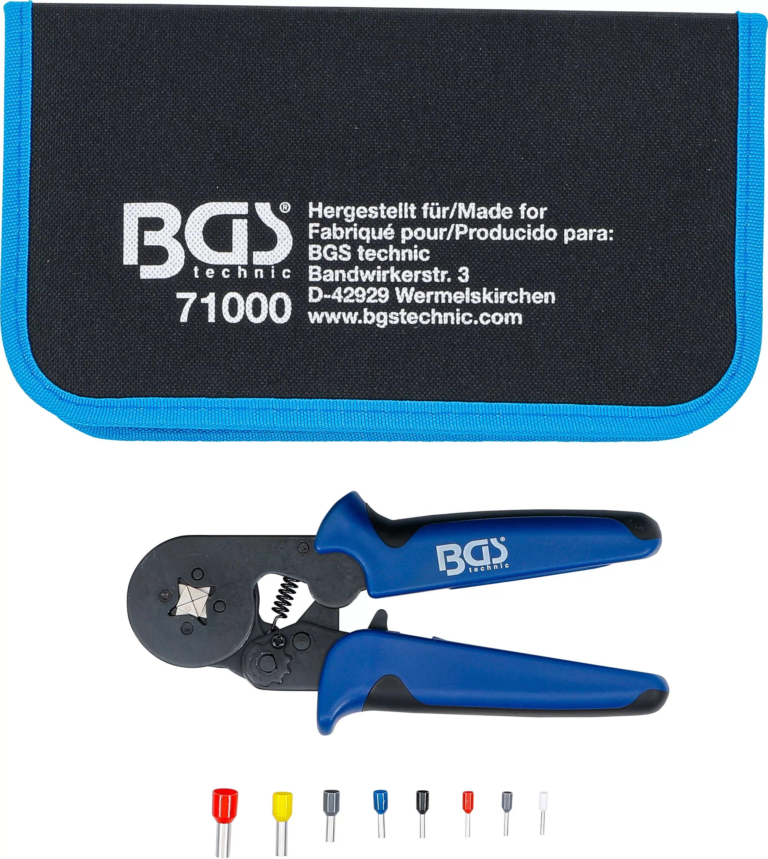 BGS technic Krimpovací - lisovací kleště na dutinky 0,25-10 mm2 (Včetně sady dutinek) - BGS 71000 (obrázek 8)