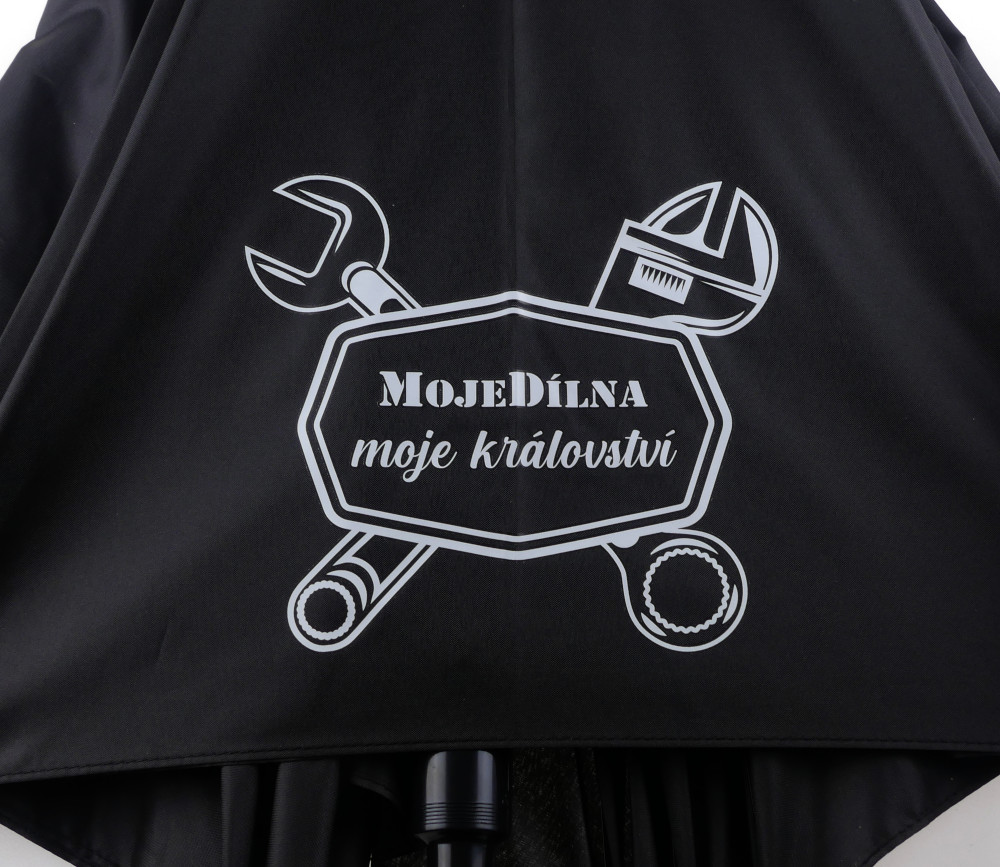 Deštník "MojeDílna moje království", černý