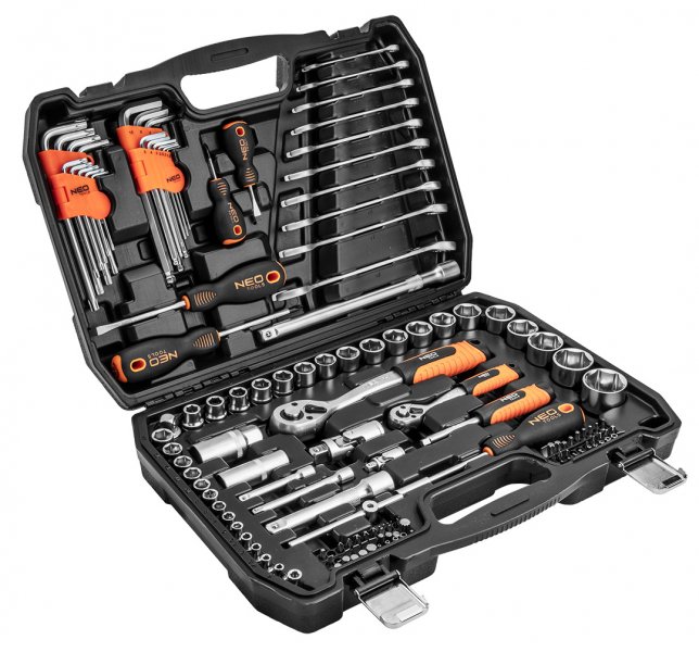Gola sada 1/2", 1/4", 138 ks, CrV - NEO tools 10-208