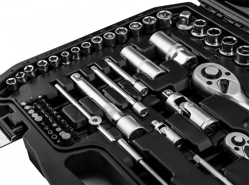 Gola sada 1/2", 1/4", 138 ks, CrV - NEO tools 10-208