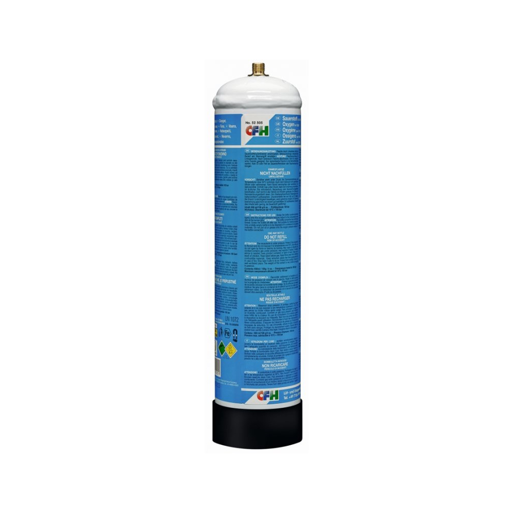 MDtools Plynová kartuše šroubovací - kyslík, 930 ml (140 g)