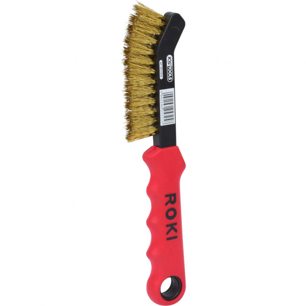 Kartáč na brzdové čelisti, drátěný, mosazný, 2 řady - KS TOOLS 201.2322