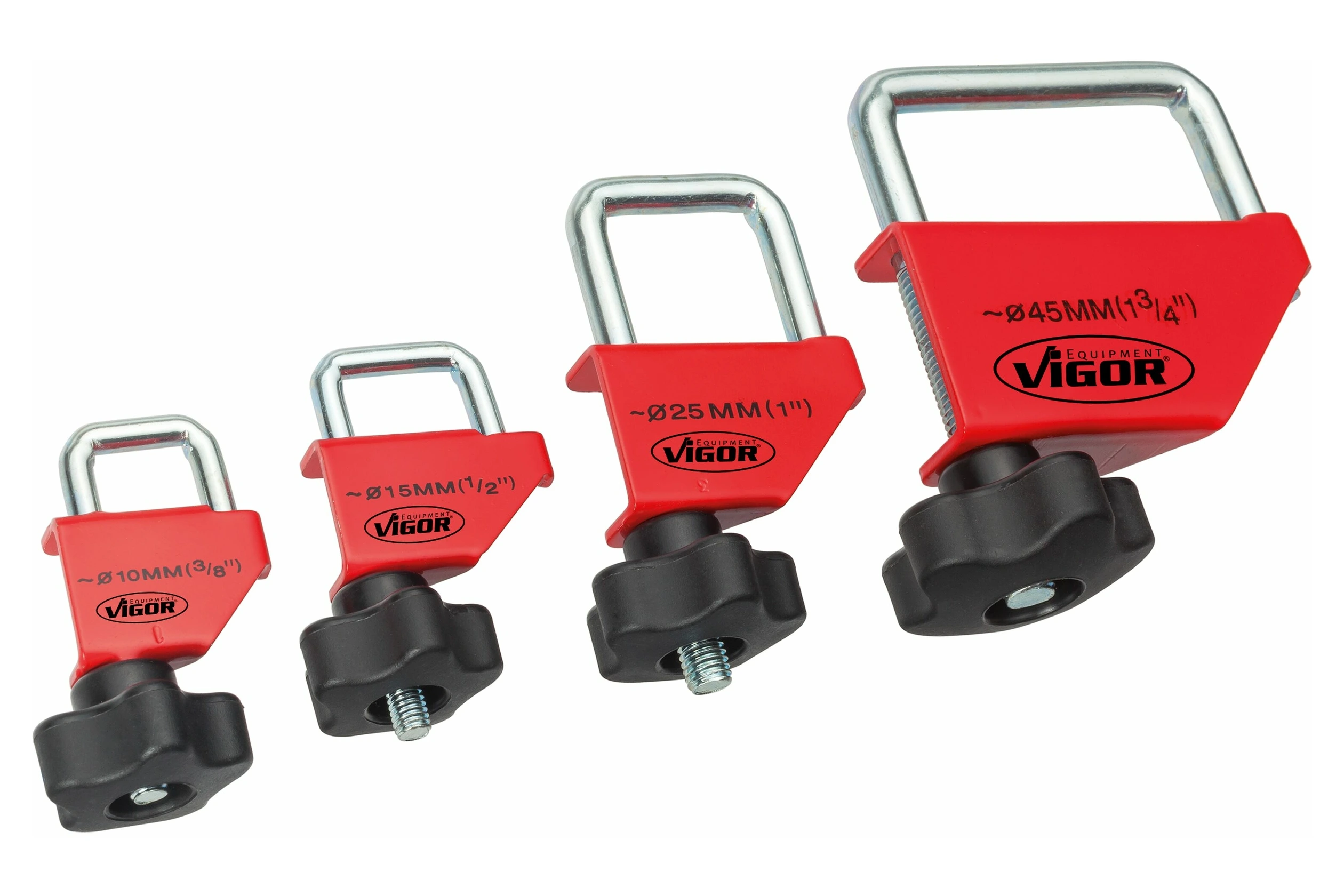 Sada škrtících hadicových svorek, 4 dílná VIGOR - V3381