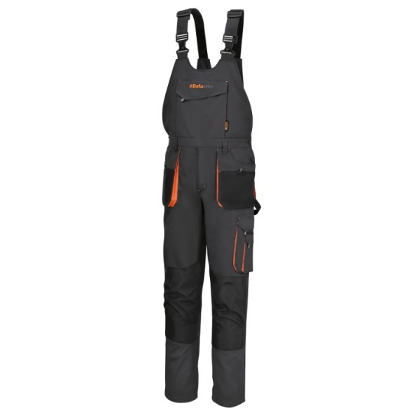 Pracovní kalhoty s laclem Beta Easy 7903G, šedé, L