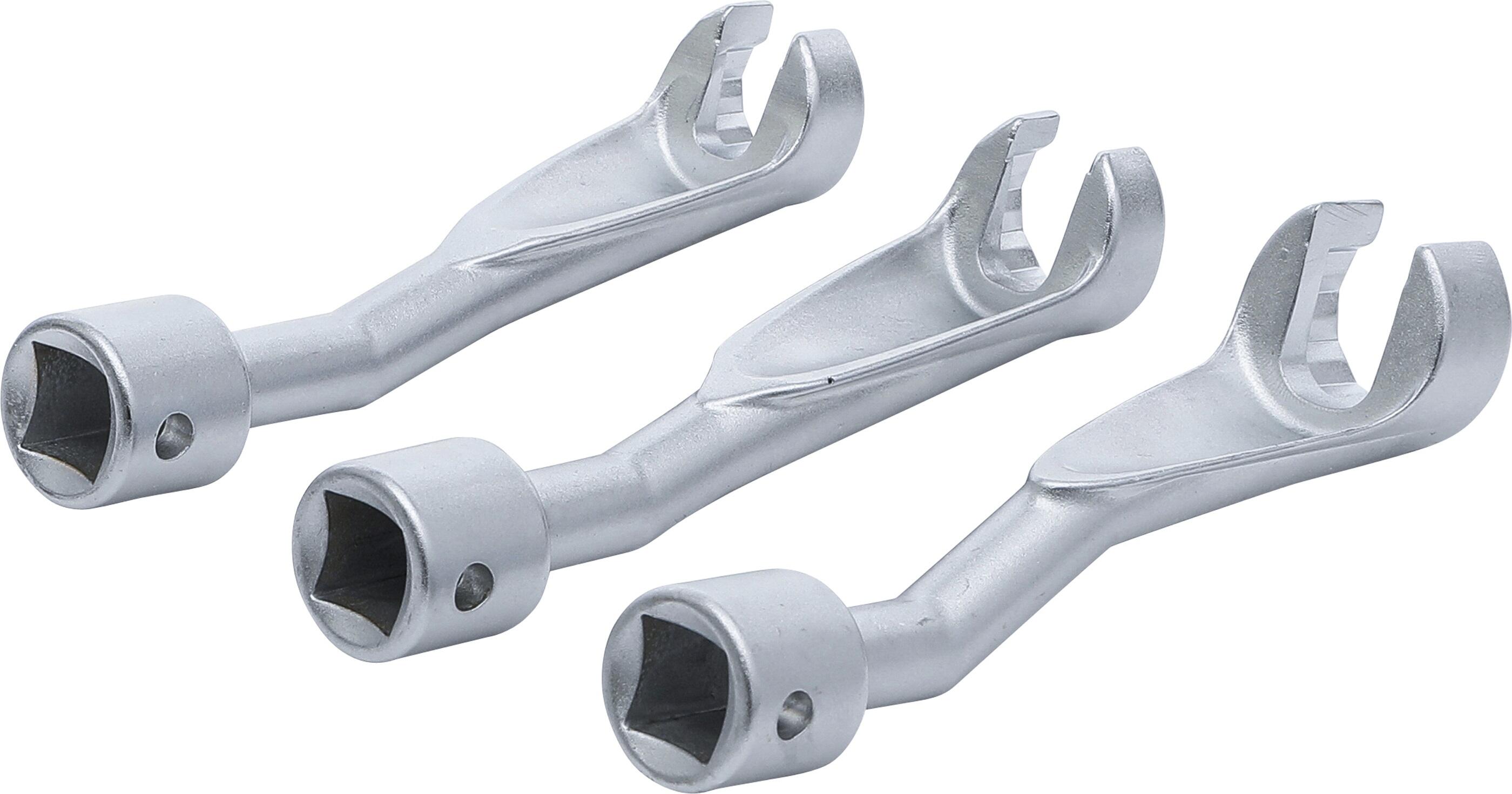 Otevřené očkové klíče na vstřikovací potrubí, 1/2", 14, 17, 19 mm, na liště - BGS 8450