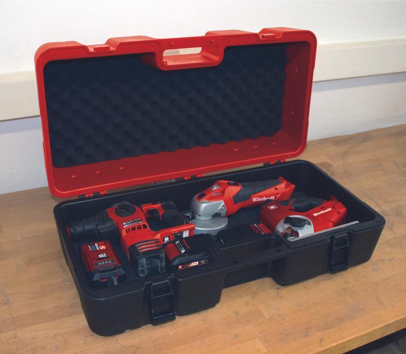 Kufr na nářadí E-Box L70/35, 250x700x350 mm, červeno černý - Einhell