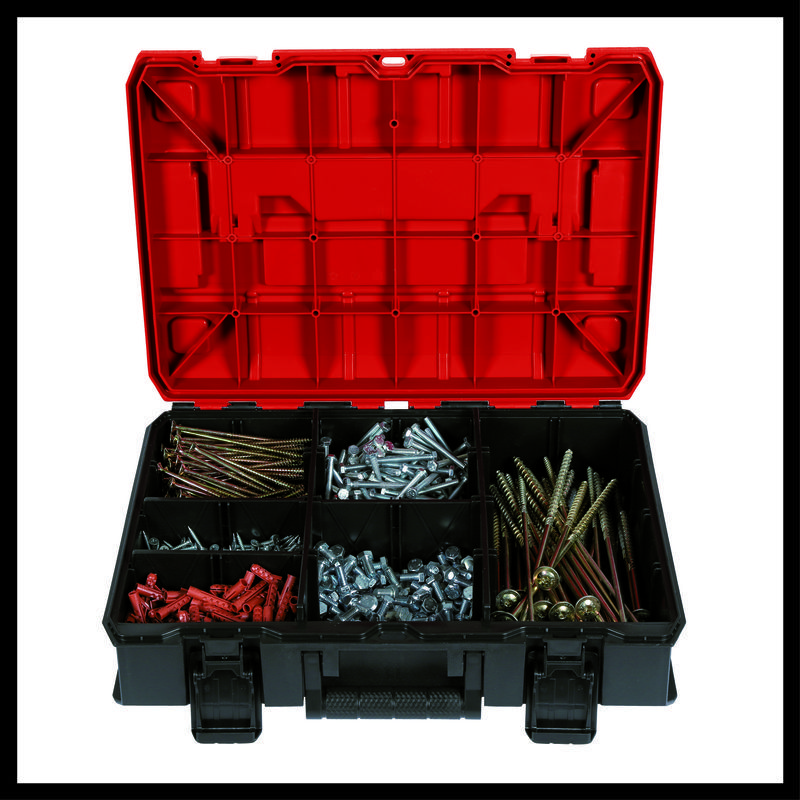 Systémový kufr E-Case S-C, 444x330x131 mm, červeno černý - Einhell