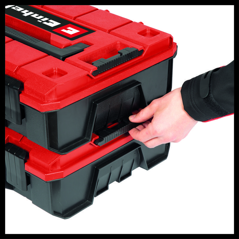 Systémový kufr E-Case S-C, 444x330x131 mm, červeno černý - Einhell