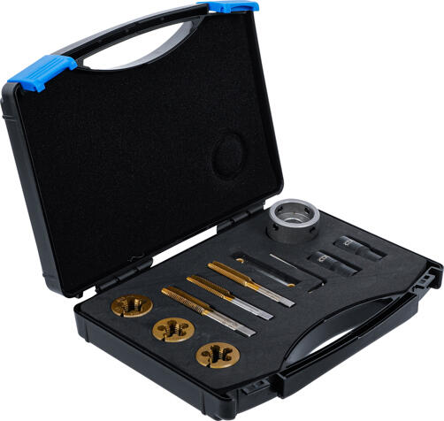 Závitníky a závitnice pro matice kol a čepy M12, M14, sada 12 ks - BGS 71039