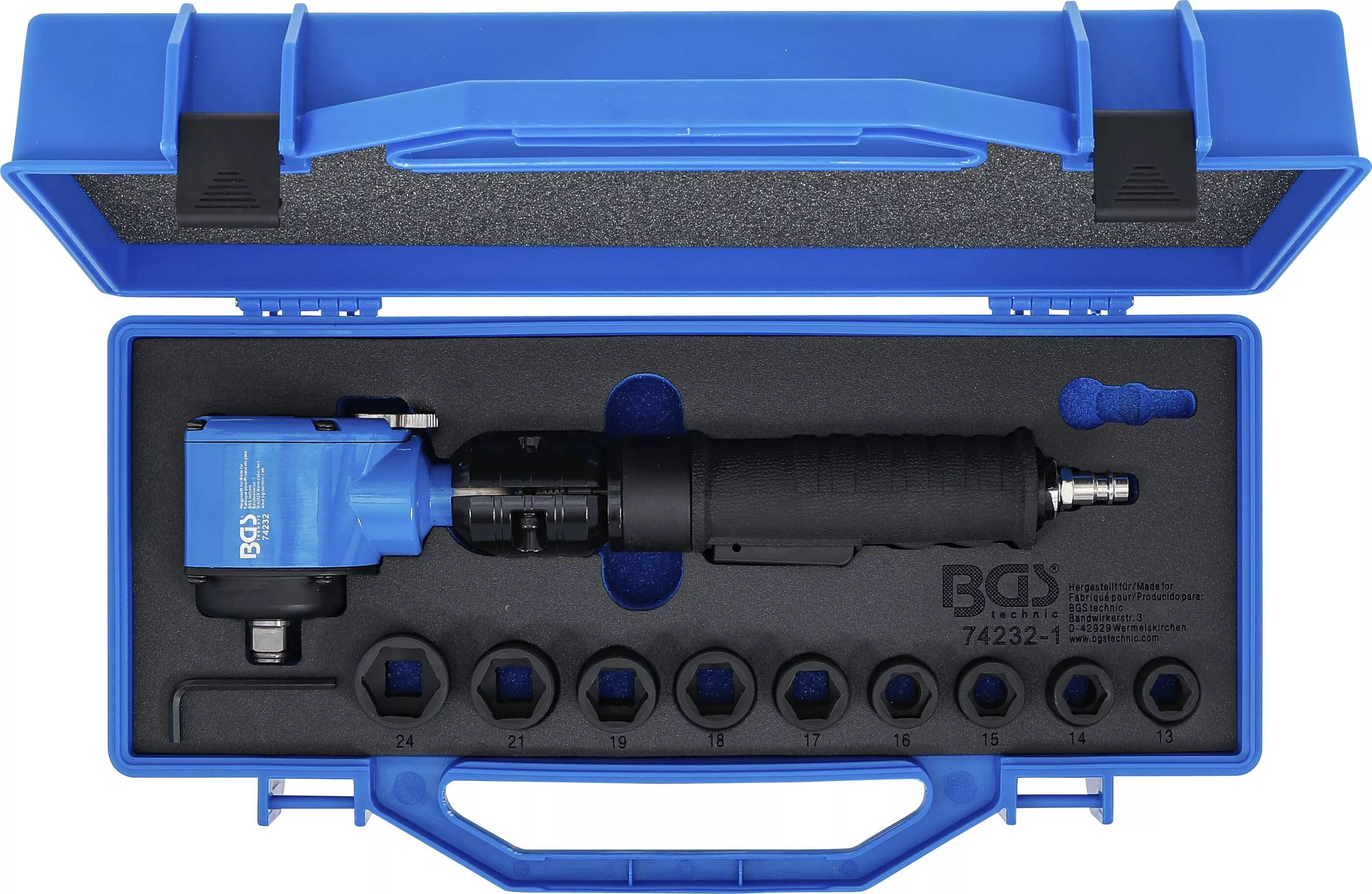 BGS technic Pneumatický rázový utahovák 1/2", 650N, úhlový, s hlavicemi 13-24 mm, 10 ks - BGS 74348 (obrázek 11)