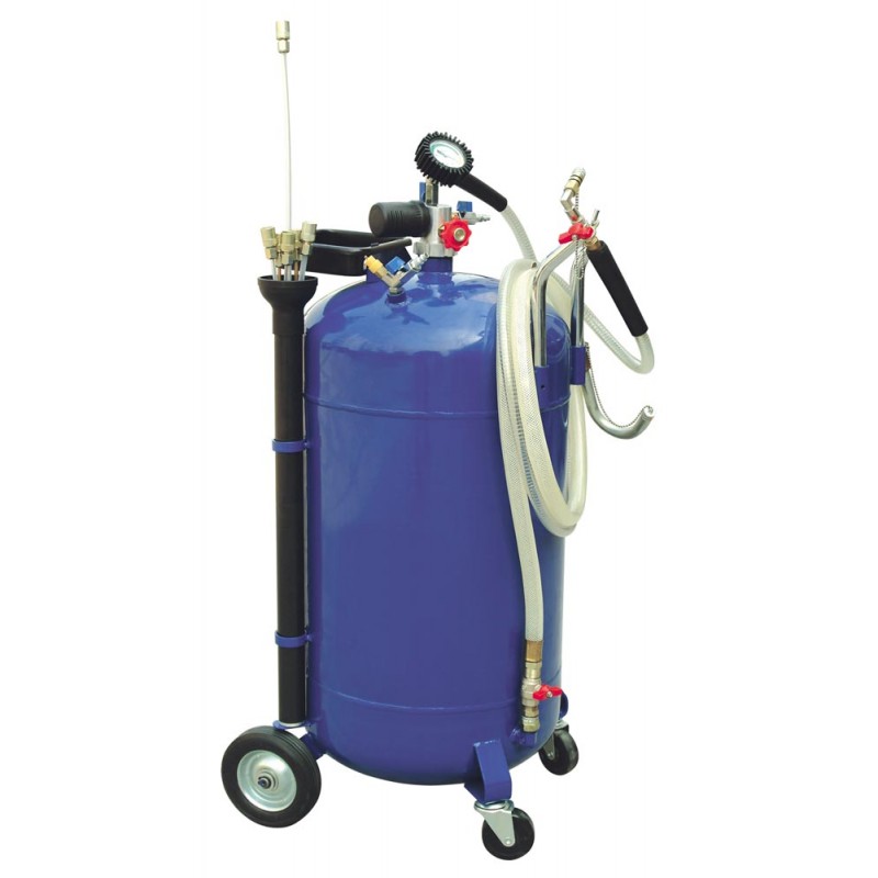 Pneumatická odsávací souprava, objem 90 l, pojízdná – ASTA