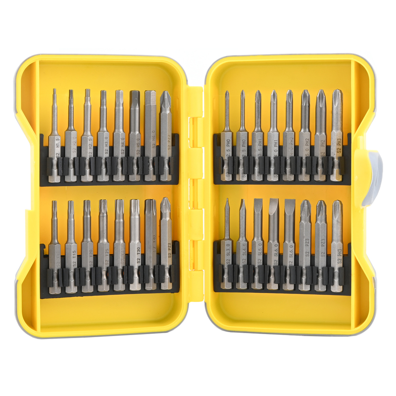 Bity ploché, křížové, IMBUS, TORX, sada 32 bitů - KIKAITO