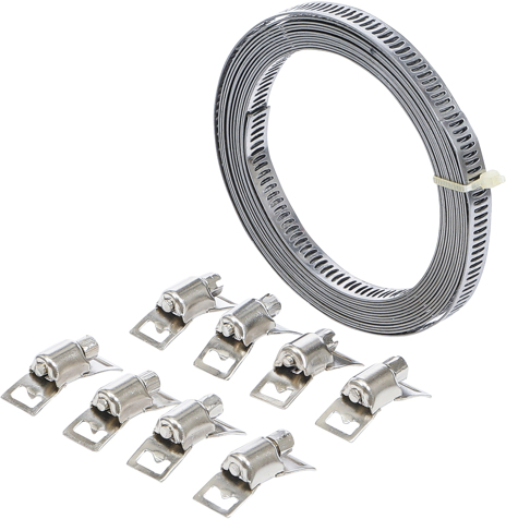 Hadicové spony páskové - dlhý pásik 3 ma 8 zámkov